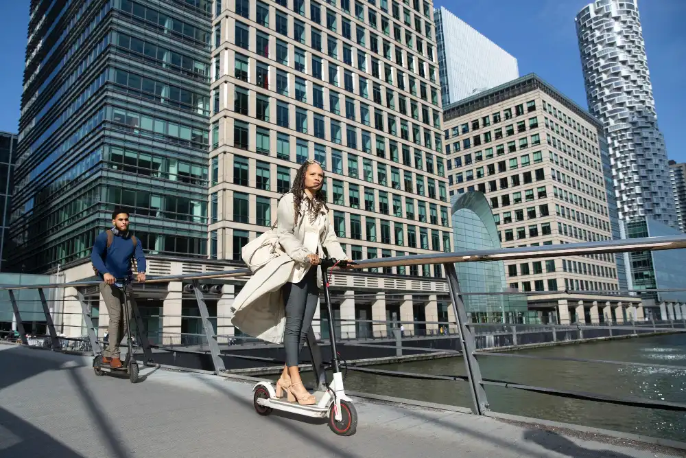 E-Scooter Fahrer in Frankfurt